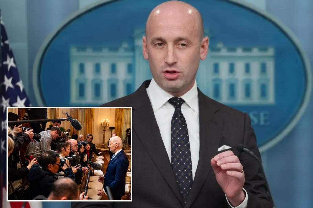 Stephen Miller calls the White House press to ignore Biden's fall, gives 'civic teaching' over presidential power